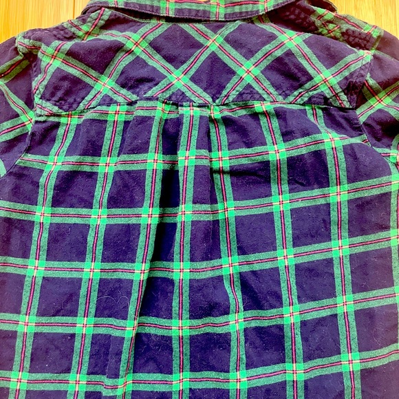 J Crew small partial button down flannel in Blue/green - Picture 3 of 3